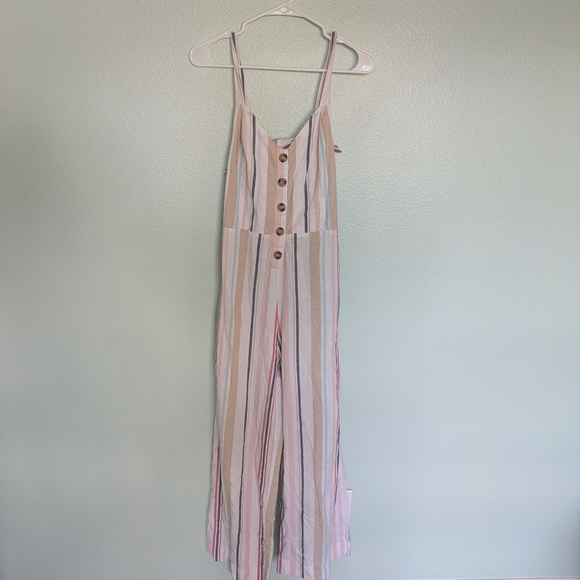 Striped Sleeveless Jumpsuit - Picture 2 of 4